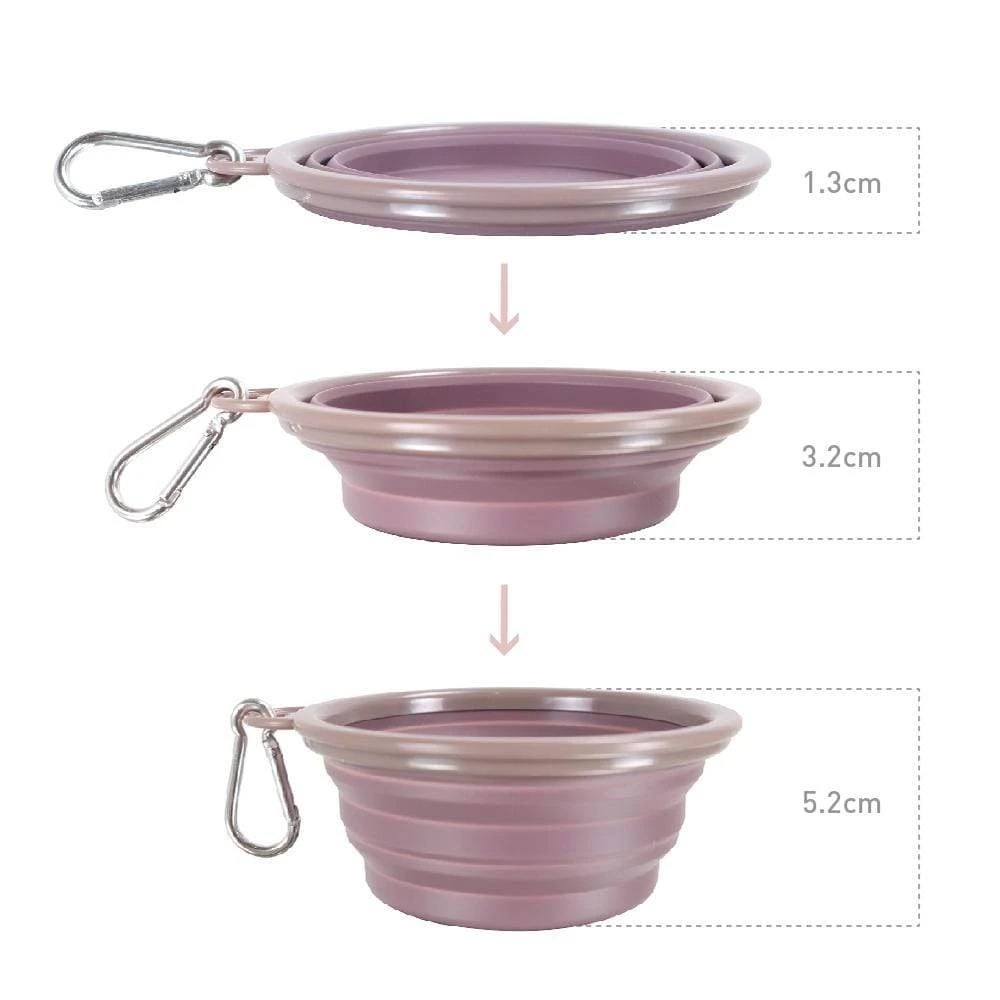 Ibiyaya Quick Bite Collapsible Dog Bowl, Brown 5 Ibiyaya Quick Bite Collapsible Dog Bowl, Brown - Image 3