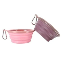 Ibiyaya Quick Bite Collapsible Dog Bowl, Pink -Petkit Shop ibiyaya pet bowl ibiyaya quick bite collapsible dog bowl pink 31856902865095