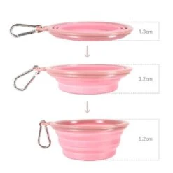 Ibiyaya Quick Bite Collapsible Dog Bowl, Pink -Petkit Shop ibiyaya pet bowl ibiyaya quick bite collapsible dog bowl pink 31865011503303