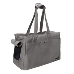 Ibiyaya Canvas Pet Tote Bag Soft Pet Carrier, Grey