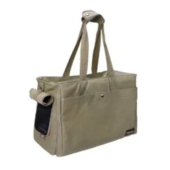 Ibiyaya Canvas Pet Tote Bag Soft Pet Carrier, Olive Green