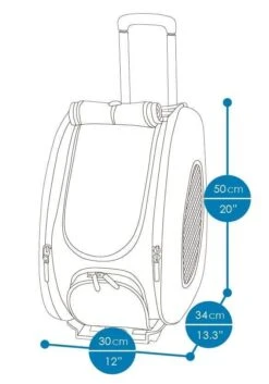 Ibiyaya EVA 4-in-1 Combo Pet Carrier On Wheels, Chocolate -Petkit Shop ibiyaya pet carrier ibiyaya eva 4 in 1 combo pet carrier on wheels chocolate 6641745657959