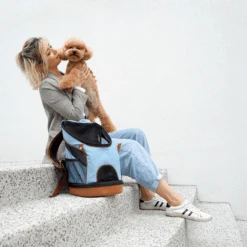Ibiyaya Lightweight Pet Backpack Carrier, Denim -Petkit Shop ibiyaya pet carrier ibiyaya lightweight pet backpack carrier denim 31856507748551