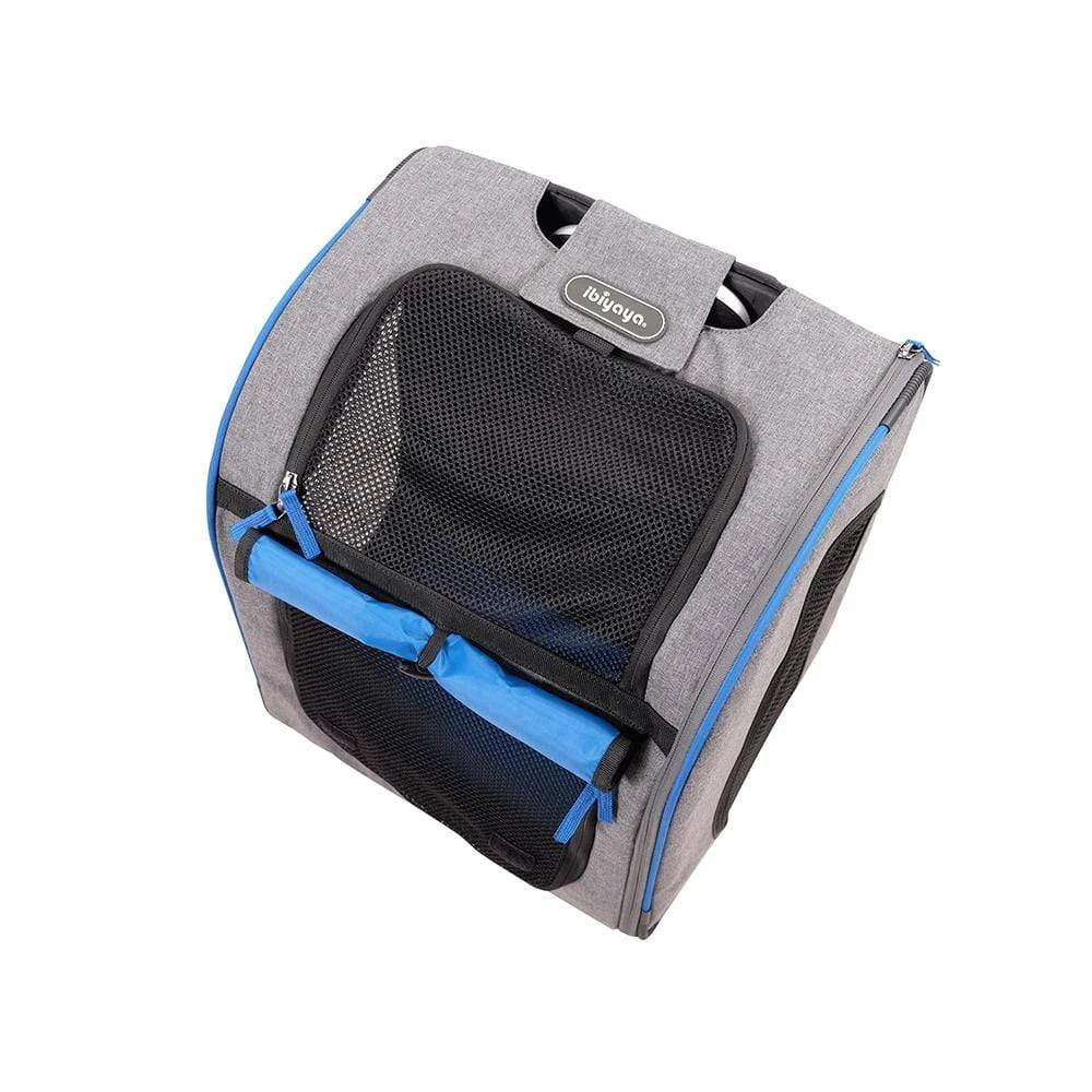 Ibiyaya Liso Backpack Trolley Pet Carrier On Wheels, Slate Sapphire 9 Ibiyaya Liso Backpack Trolley Pet Carrier On Wheels, Slate Sapphire - Image 8
