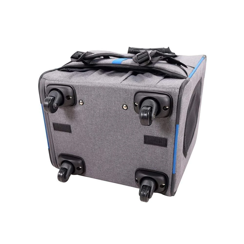 Ibiyaya Liso Backpack Trolley Pet Carrier On Wheels, Slate Sapphire 8 Ibiyaya Liso Backpack Trolley Pet Carrier On Wheels, Slate Sapphire - Image 7