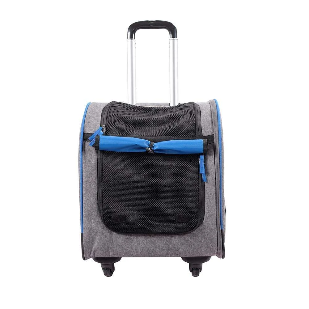 Ibiyaya Liso Backpack Trolley Pet Carrier On Wheels, Slate Sapphire 6 Ibiyaya Liso Backpack Trolley Pet Carrier On Wheels, Slate Sapphire - Image 5