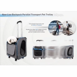 Ibiyaya Liso Backpack Trolley Pet Carrier On Wheels, Slate Sapphire 25 Ibiyaya Liso Backpack Trolley Pet Carrier On Wheels, Slate Sapphire -Petkit Shop ibiyaya pet carrier ibiyaya liso backpack trolley pet carrier on wheels slate sapphire 31866205536455