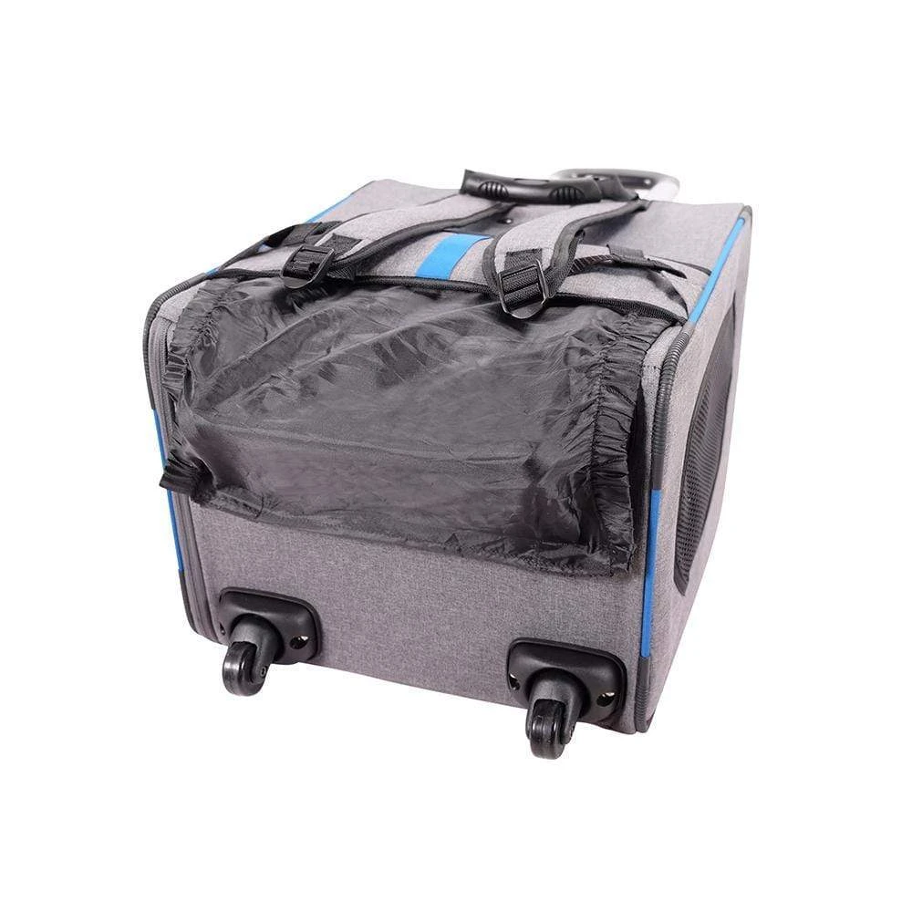 Ibiyaya Liso Backpack Trolley Pet Carrier On Wheels, Slate Sapphire 7 Ibiyaya Liso Backpack Trolley Pet Carrier On Wheels, Slate Sapphire - Image 6