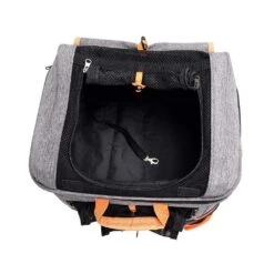 Ibiyaya Two-Tier Pet Backpack -Petkit Shop ibiyaya pet carrier ibiyaya two tier pet backpack hands free carrier bag 12kg 12481077870695