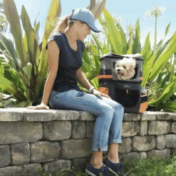 Ibiyaya Two-Tier Pet Backpack -Petkit Shop ibiyaya pet carrier ibiyaya two tier pet backpack hands free carrier bag 12kg 13327547957351