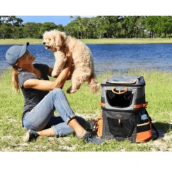 Ibiyaya Two-Tier Pet Backpack -Petkit Shop ibiyaya pet carrier ibiyaya two tier pet backpack hands free carrier bag 12kg 31873787396295