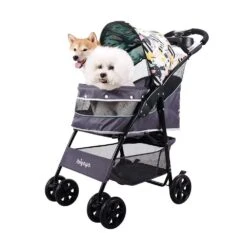 Ibiyaya Cloud 9 Pet Stroller For Dogs & Cats, Mint Green -Petkit Shop ibiyaya pet pram ibiyaya cloud 9 pet stroller for dogs cats up to 20kg mint green 23764750270663