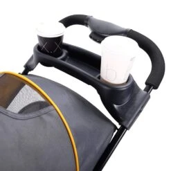 Ibiyaya Cloud 9 Pet Stroller For Dogs & Cats, Mustard Yellow -Petkit Shop ibiyaya pet pram ibiyaya cloud 9 pet stroller for dogs cats up to 20kg mustard yellow 15638467575911