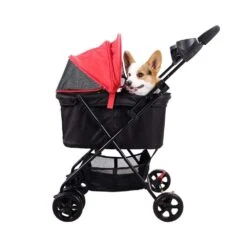 Ibiyaya Easy Strolling Pet Buggy Pram, Rouge -Petkit Shop ibiyaya pet pram ibiyaya easy strolling pet buggy pram rouge 15029338767463