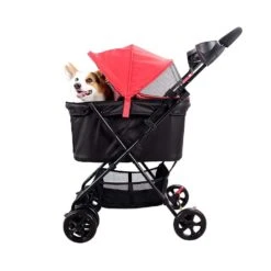 Ibiyaya Easy Strolling Pet Buggy Pram, Rouge -Petkit Shop ibiyaya pet pram ibiyaya easy strolling pet buggy pram rouge 15029338865767