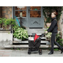 Ibiyaya Easy Strolling Pet Buggy Pram, Rouge -Petkit Shop ibiyaya pet pram ibiyaya easy strolling pet buggy pram rouge 15029359345767