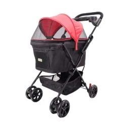 Ibiyaya Easy Strolling Pet Buggy Pram, Rouge