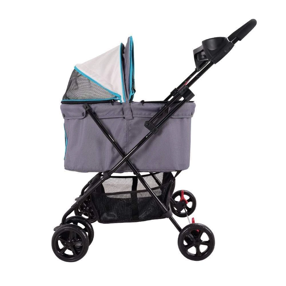 Ibiyaya Easy Strolling Pet Buggy Pram, Simple Grey 7 Ibiyaya Easy Strolling Pet Buggy Pram, Simple Grey - Image 5