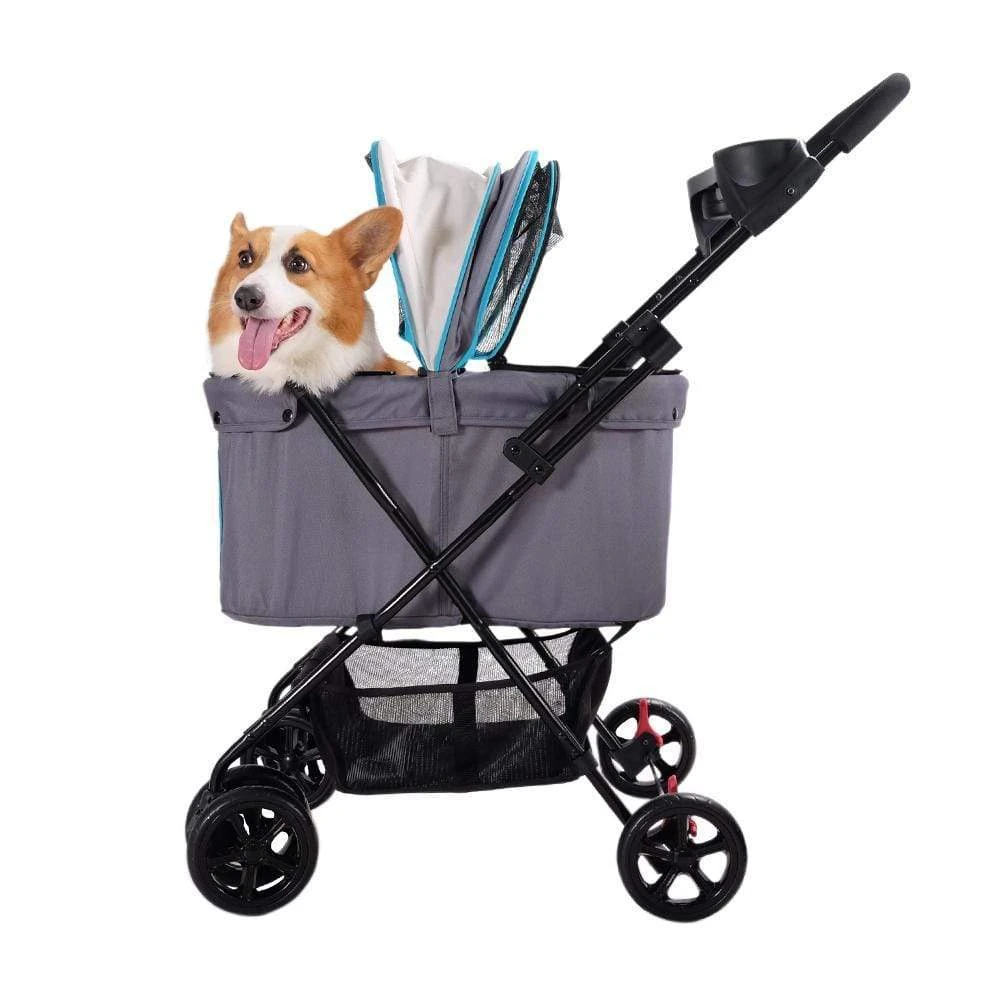 Ibiyaya Easy Strolling Pet Buggy Pram, Simple Grey 8 Ibiyaya Easy Strolling Pet Buggy Pram, Simple Grey - Image 6