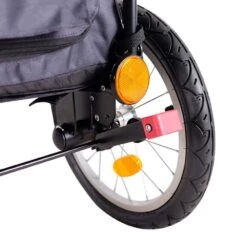 Ibiyaya Happy Pet V2 Bike Trailer & Jogger, Latte -Petkit Shop ibiyaya pet pram ibiyaya happy pet trailer v2 bike trailer jogger for dogs latte 23766742991047