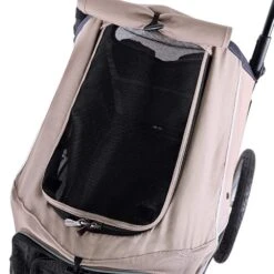 Ibiyaya Happy Pet V2 Bike Trailer & Jogger, Latte -Petkit Shop ibiyaya pet pram ibiyaya happy pet trailer v2 bike trailer jogger for dogs latte 23766743908551