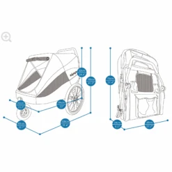 Ibiyaya Hercules V2 Heavy Duty Pet Stroller For Large Dogs -Petkit Shop ibiyaya pet pram ibiyaya hercules heavy duty pro pet stroller v2 for large dogs 30628835655879