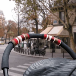 Ibiyaya Pet Stroller Handle Cover, Red Stripes -Petkit Shop ibiyaya pet pram ibiyaya pet stroller handle cover red stripes 14239462096999