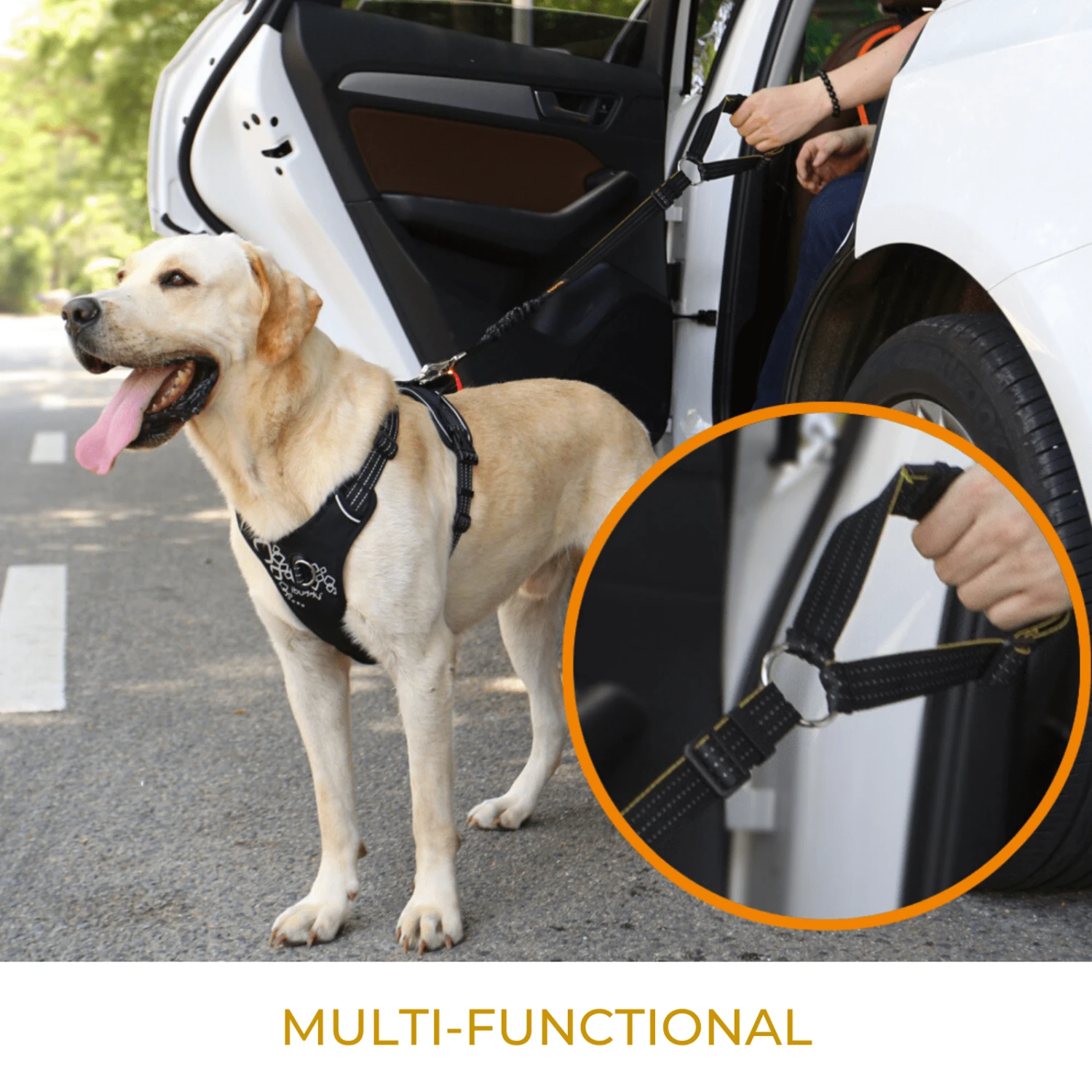 IBuddy Dog Seat Belt For Cars, Headrest Restraint With Locking Carabiner 9 IBuddy Dog Seat Belt For Cars, Headrest Restraint With Locking Carabiner - Image 7