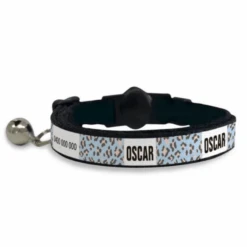 Personalised Cat Collar - Leopard -Petkit Shop id pet cat collar blue personalised cat collar leopard in oatmeal blue or pink 14778892320871