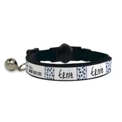 Personalised Cat Collar - Squiggle, Blue