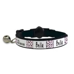 Personalised Cat Collar - Squiggle, Pink