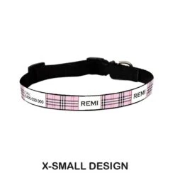 Personalised Dog Collar - Furberry, Pink -Petkit Shop id pet dog collar x small 20 31cm personalised dog collar furberry pink 3927546527847
