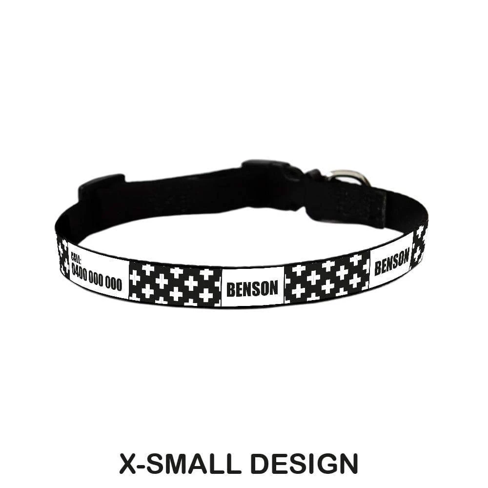 Personalised Dog Collar - Monochrome Cross 6 Personalised Dog Collar - Monochrome Cross - Image 4