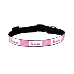 Personalised Dog Collar - Pink Sprinkles -Petkit Shop id pet dog collar x small 20 31cm personalised dog collar pink sprinkles 31863515742407
