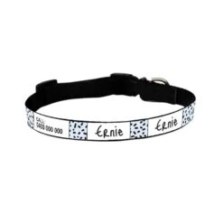 Personalised Dog Collar - Squiggle, Blue -Petkit Shop id pet dog collar x small 20 31cm personalised dog collar squiggle blue 3907986882663