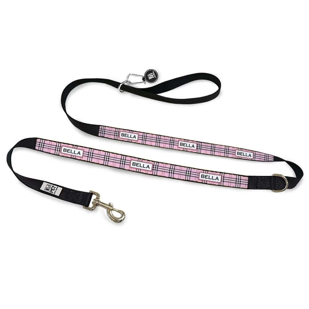 Personalised Dog Leash - Furberry, Pink 3 Personalised Dog Leash - Furberry, Pink