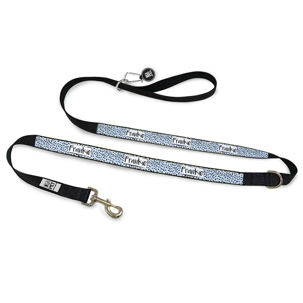 Personalised Dog Leash - Squiggle, Blue 3 Personalised Dog Leash - Squiggle, Blue