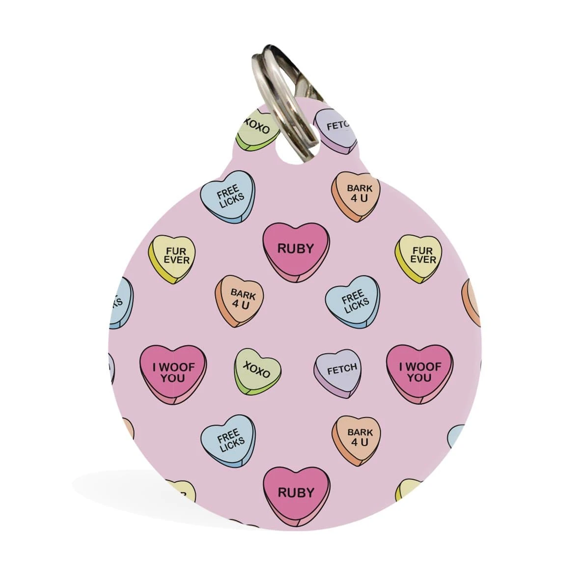 Pet ID Tag - Candy Hearts 3 Pet ID Tag - Candy Hearts