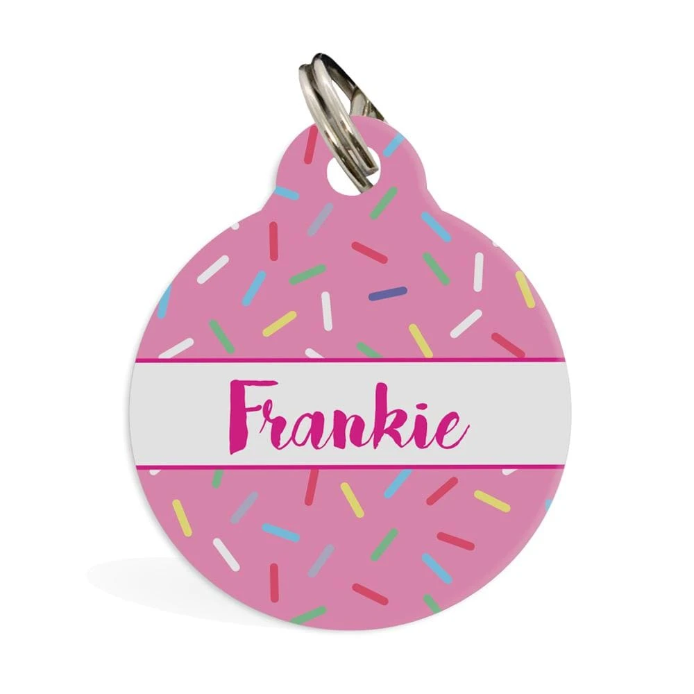 Pet ID Tag - Pink Sprinkles 3 Pet ID Tag - Pink Sprinkles