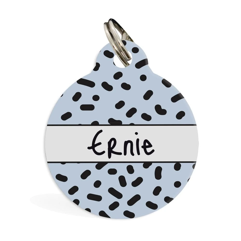 Pet ID Tag - Squiggle, Blue 3 Pet ID Tag - Squiggle, Blue