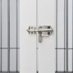 Solid Top Wooden Dog Crate, White 21 Solid Top Wooden Dog Crate, White -Petkit Shop lockdetail