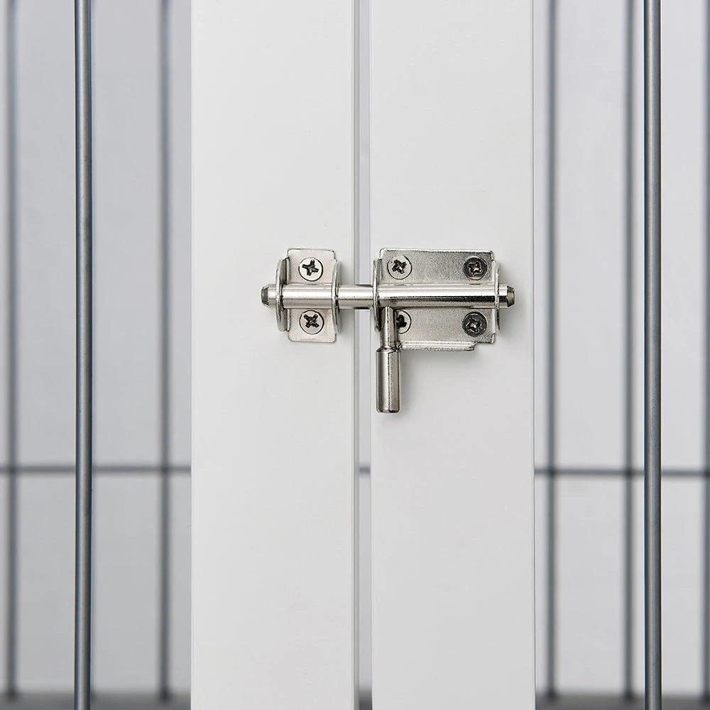 Solid Top Wooden Dog Crate, White 12 Solid Top Wooden Dog Crate, White - Image 10