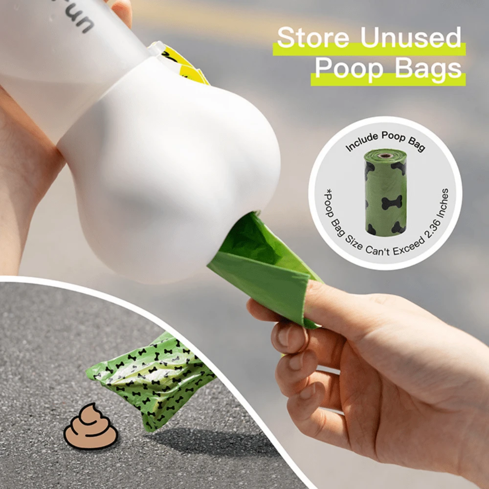 Dog Water Bottle With Poop Bag Dispenser 7 Dog Water Bottle With Poop Bag Dispenser - Image 5