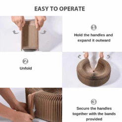 Cat Scratcher Collapsible Lounge Bed -Petkit Shop modern pets cat scratcher cat scratcher collapsible lounge round scratching board bed 31851576393927