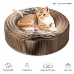 Cat Scratcher Collapsible Lounge Bed -Petkit Shop modern pets cat scratcher cat scratcher collapsible lounge round scratching board bed 4474620346471
