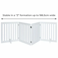 Four Panel Freestanding Dog Gate, White 16 Four Panel Freestanding Dog Gate, White -Petkit Shop modern pets containment four panel freestanding dog gate white 14777553092711