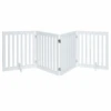 Four Panel Freestanding Dog Gate, White 2 Four Panel Freestanding Dog Gate, White -Petkit Shop modern pets containment four panel freestanding dog gate white 14777593331815