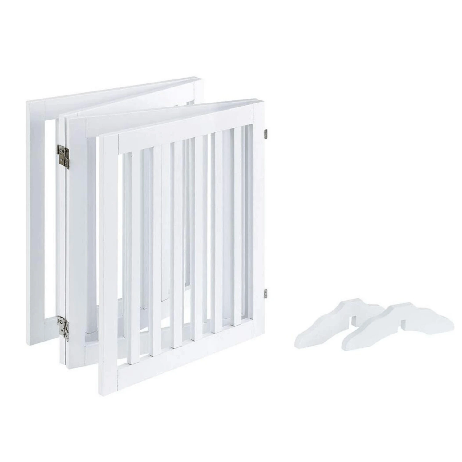 Four Panel Freestanding Dog Gate, White 6 Four Panel Freestanding Dog Gate, White - Image 4