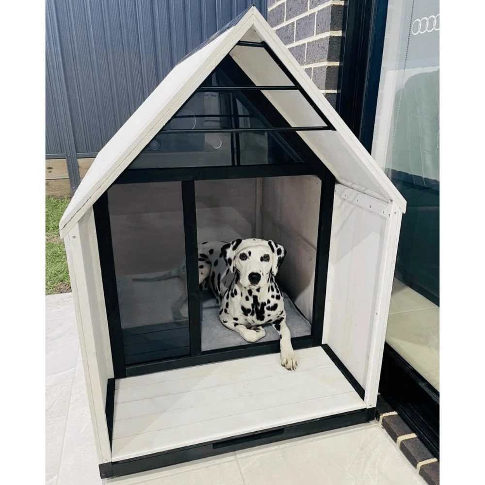Nordic Modern Dog House, White 11 Nordic Modern Dog House, White - Image 9