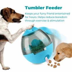 Dog Tumbler Feeder Toy, Blue 10 Dog Tumbler Feeder Toy, Blue -Petkit Shop modern pets dog toy dog tumbler feeder toy w bonus snacks blue 14940050784359